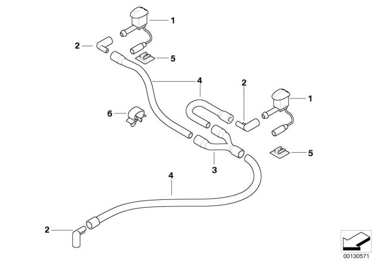 Single parts for windshield cleaning ->47750611674