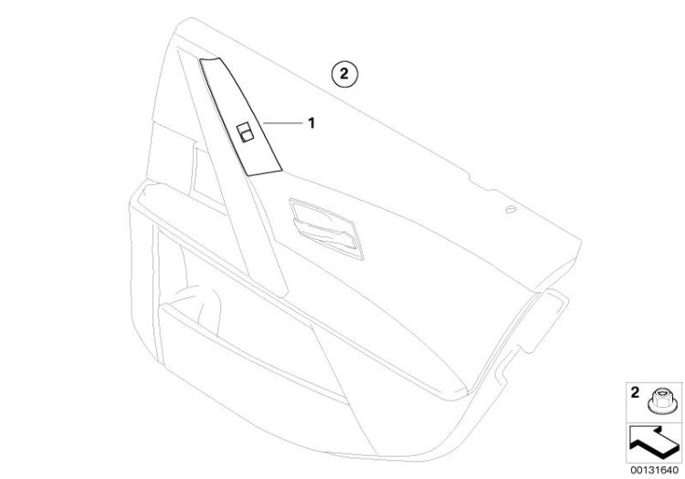 Window lifter switch, passenger`s side ->47750611695