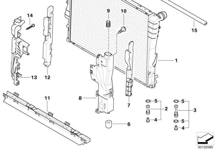 Mounting parts f radiator ->47600170145