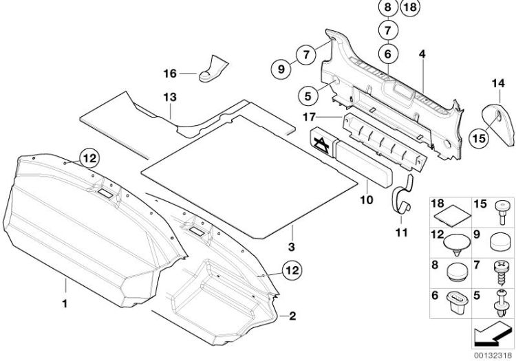 Trunk trim panel ->47367512228