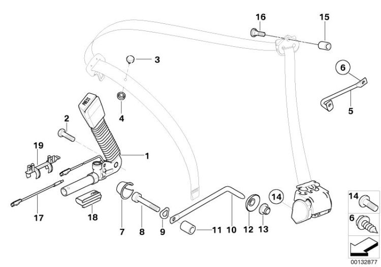 Etrier glissant gauche, numéro 05 dans l'illustration