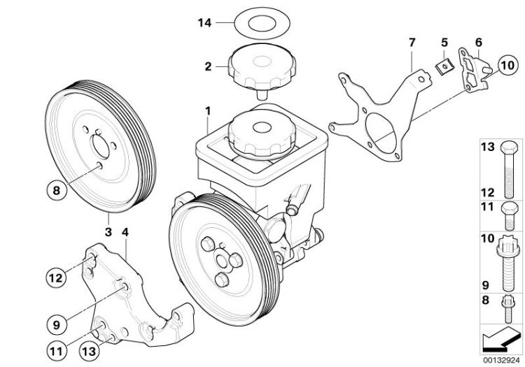 Power steering pump ->47619321327