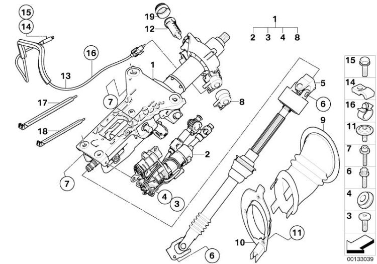 Add-on parts,electr.steering column adj. ->47750321435
