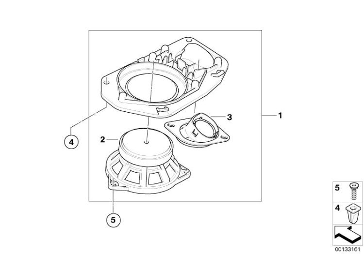 65139143151 HiFi loudspeaker carrier left Audio Navigation Electronic Systems Single parts loudspeaker BMW 5er F07 65136934421 E61 E61N >133161<, Portador d altavoz HiFi izquierdo