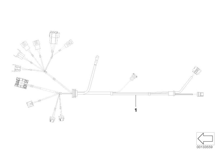 wiring harness, engine grbx. module, Number 01 in the illustration