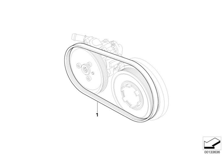 Belt Drive f power steering pump ->48825113663