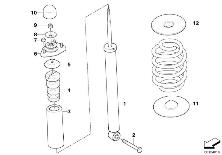 Federbein hinten Anbauteile ->47789331204