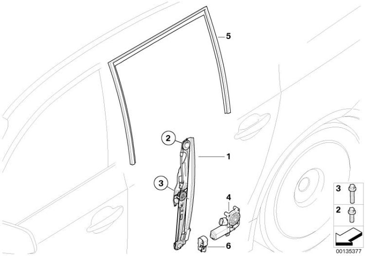 Türfenstermechanismus hinten ->47750514905