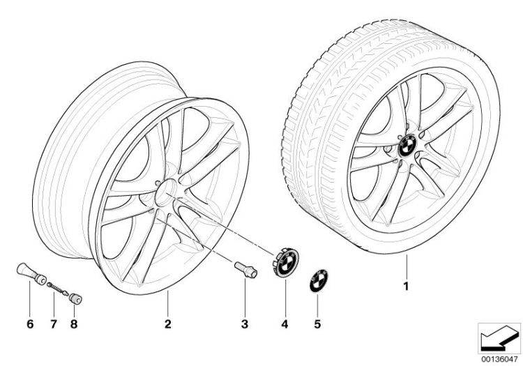 BMW LA wheel/double spoke 182 ->903615