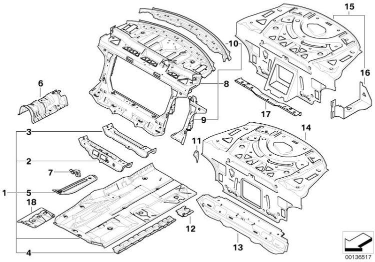 Engine support extension, Number 04 in the illustration