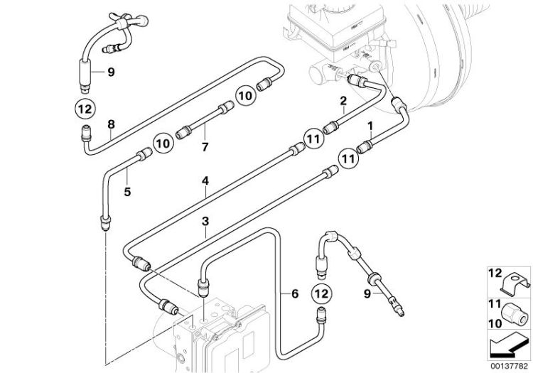 Brake pipe, front ->47750341328