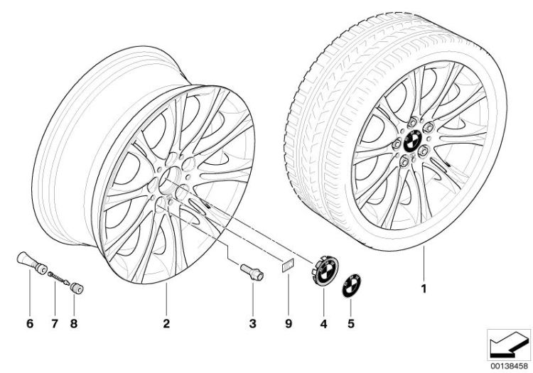 BMW LM Rad M Doppelspeiche 135 ->47600360688