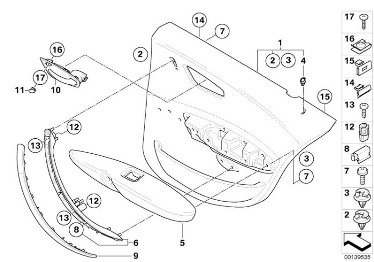 Door trim, rear ->48922515535