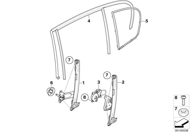 Türfenstermechanismus hinten ->48922515440