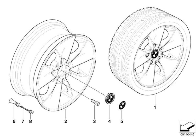BMW LM Rad Sternspeiche 155 ->48480360839