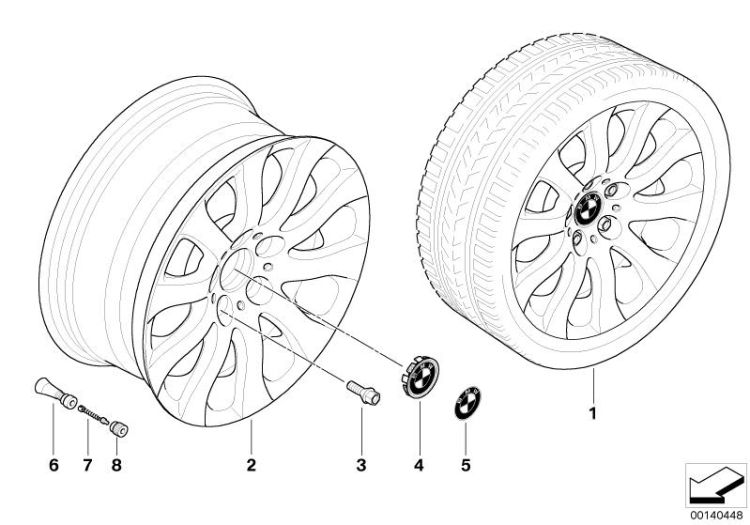 BMW LM Rad Sternspeiche 159 ->48480360841