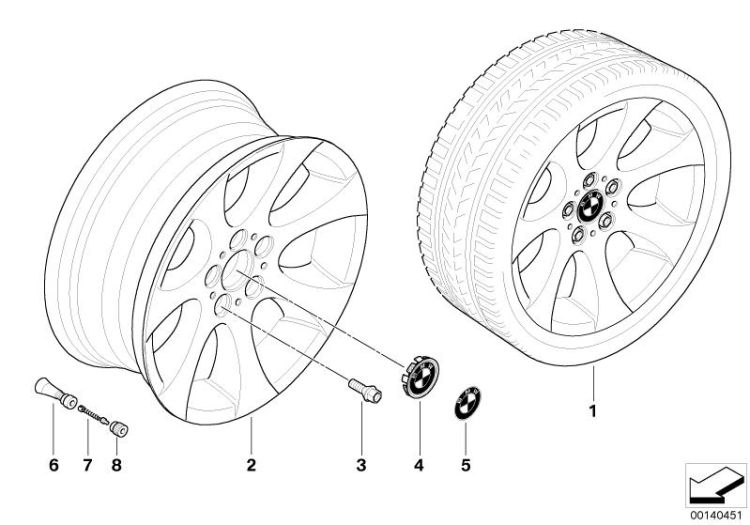 BMW LA wheel, ellipsoid styling 162 ->48480360844
