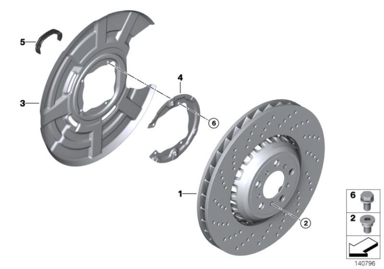 Rear wheel brake disc, perforated ->1133234