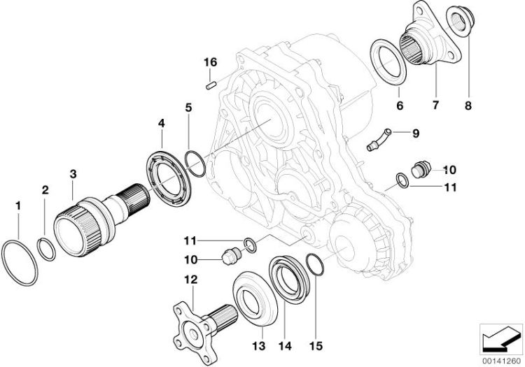 Verteilergetriebe Einzelteile NV 124 ->47640270015