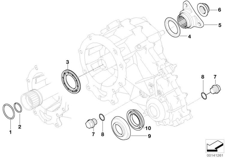 Single parts f transfer case NV 125 ->47640270015