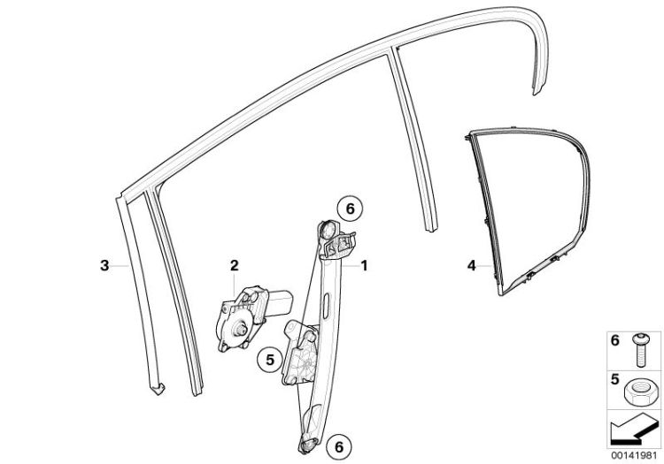 Türfenstermechanismus hinten ->48480515731