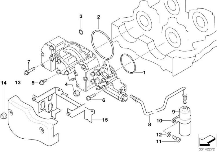 VANOS cylinder head mounting parts ->47423116116