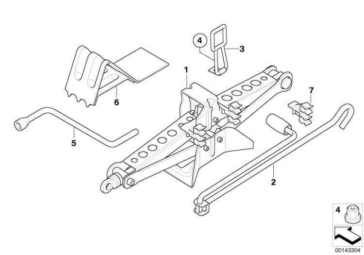 Tool kit/Lifting jack ->907105