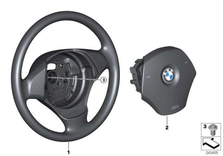 Steering wheel airbag ->48480321563
