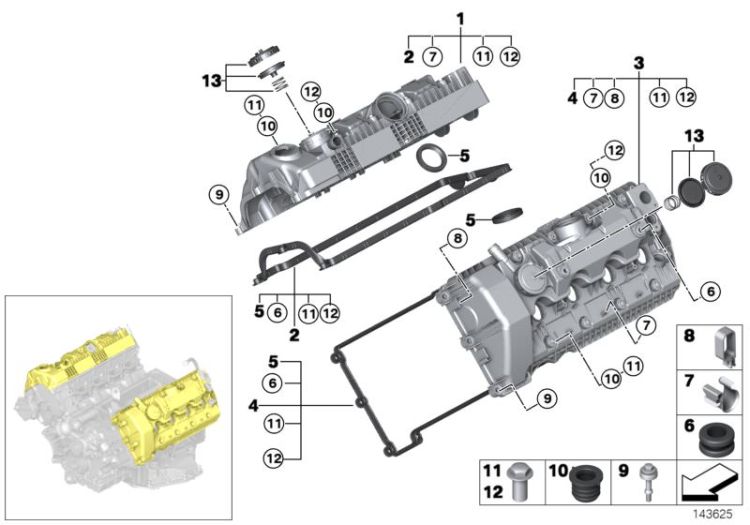 Cylinder head cover ->47742113258