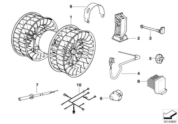 Electric parts for AC unit ->47327640128