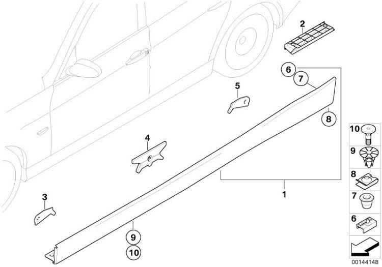 Cover door sill / wheel arch ->48480030147