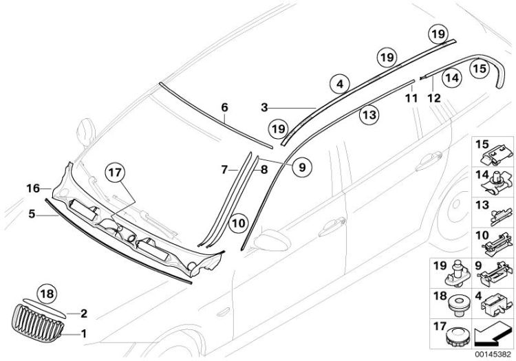 Cache d`auvent, numéro 16 dans l'illustration