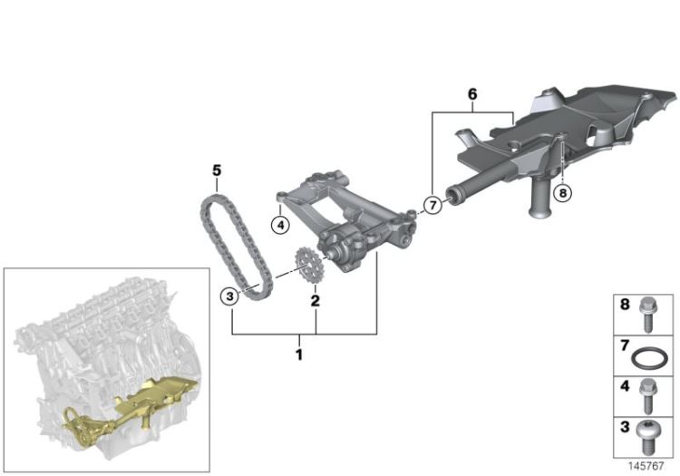 Lubrication system/Oil pump with drive ->48818113863