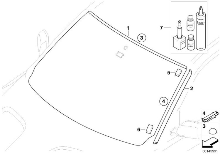 Glazing, mounting parts ->47789515131