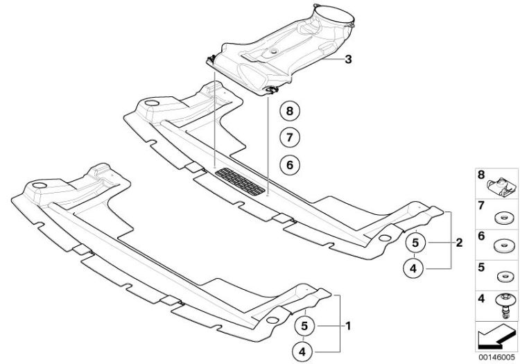 Underbody panelling, front ->47771514750