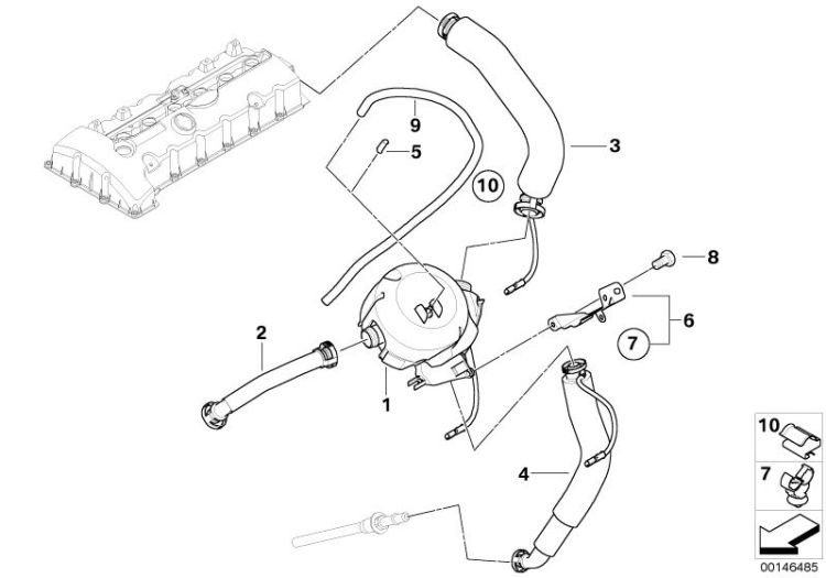 Crankcase-Ventilation/oil separator ->47765113738