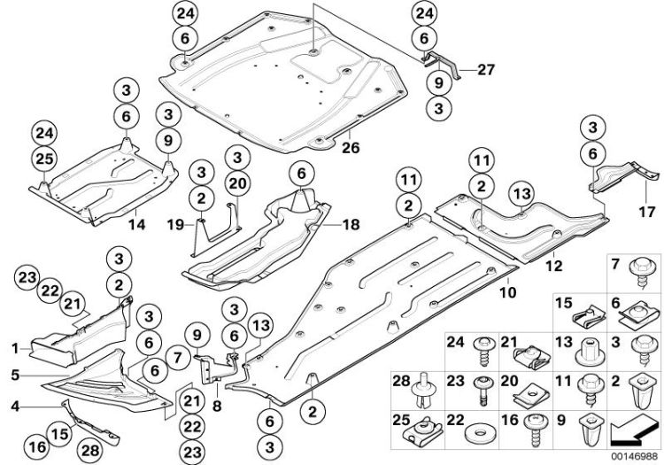 Abschirmung Motorraum/Unterbodenverkl. ->47771514789