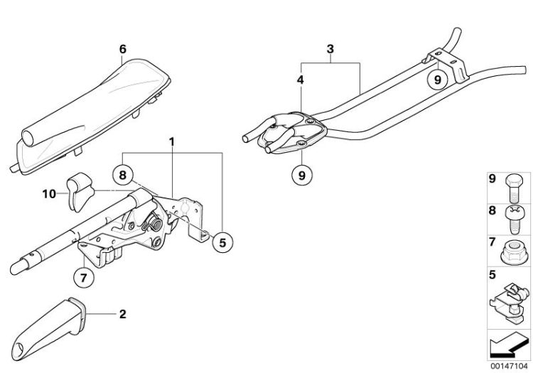 Handbrake lever ->48922341405