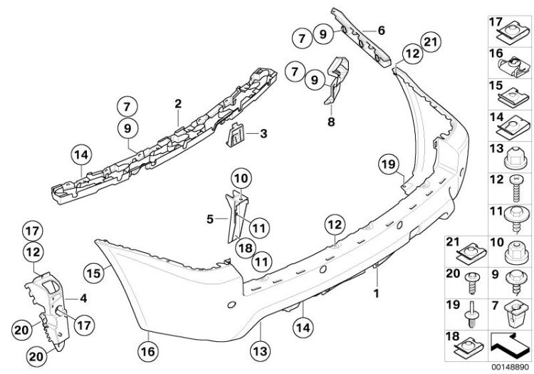 M trim panel, rear ->47789515200