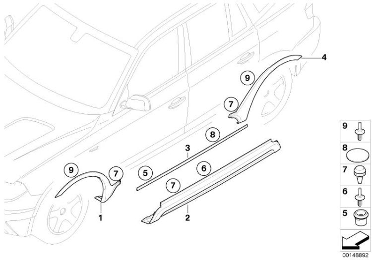 M trim, sill / wheel arch ->47789516044