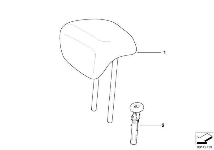 Sitz hinten Kopfstütze ->48480032625