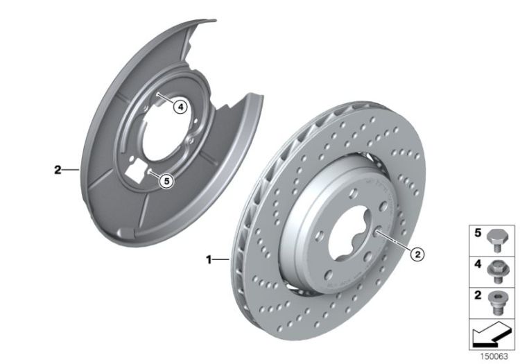 Rear wheel brake disc, perforated ->47606341424