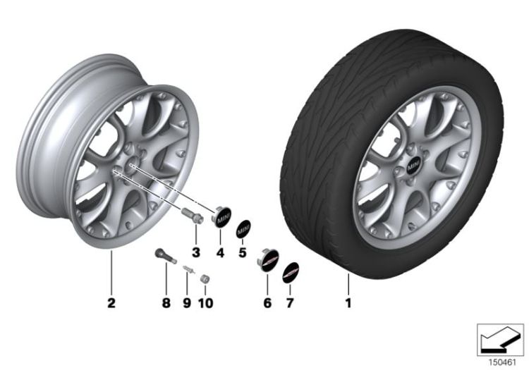 MINI LM Rad Web Spoke Composite 98 ->48015360870