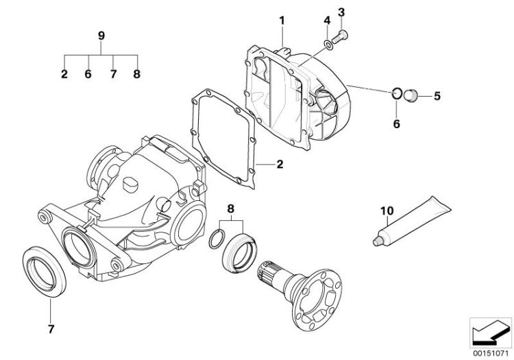 Final drive, gasket set ->47738331035