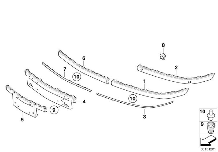 Trim panel, trim elements, front ->48470515871