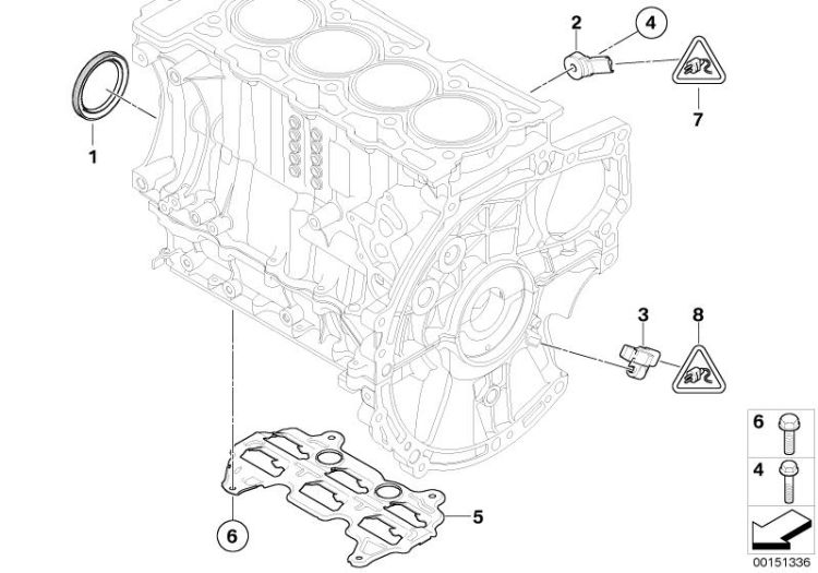 Engine block mounting parts ->48480612216