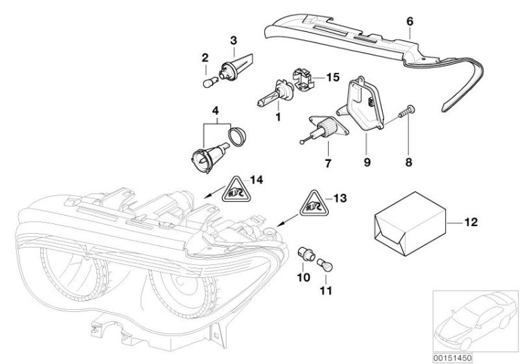 Single parts, xenon headlight ->47771630694