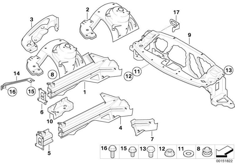 Wheelhouse/engine support ->47795411450