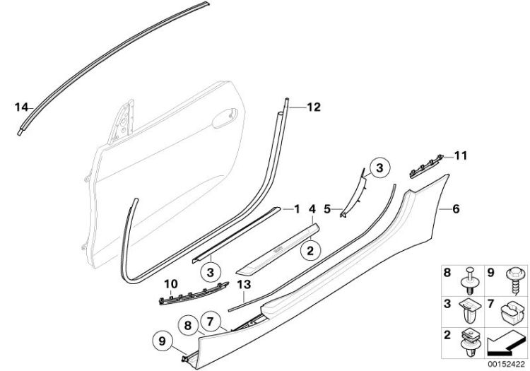 07119906259 Screw self tapping Vehicle trim Interior equipment bottom BMW Z4 Roadster E89 07119903434 E85 E86 >152422<, Vite per lamiera