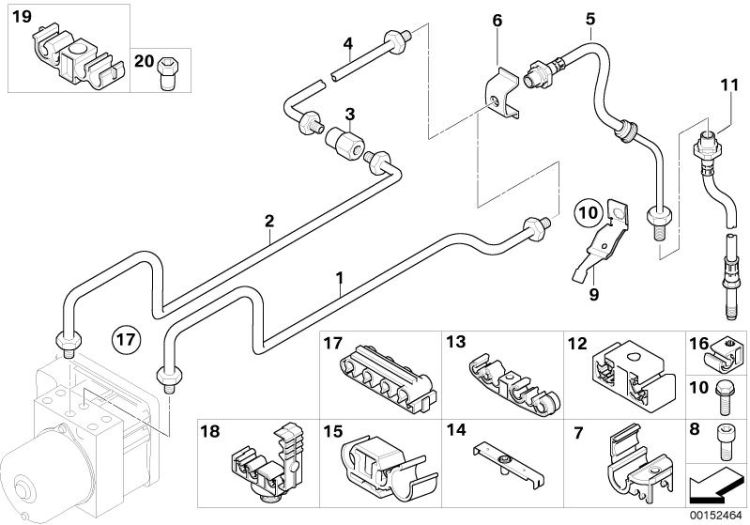 Brake pipe rear ->49301341500